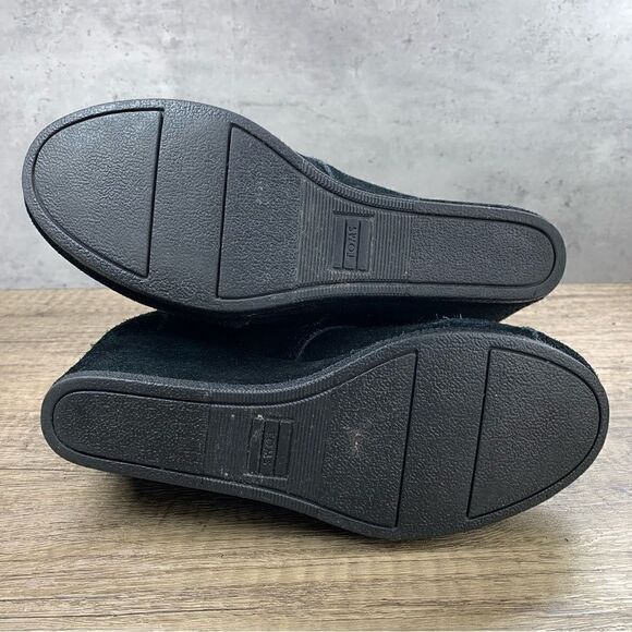 TOMS~Women's~Black Suede Nubuck Desert Lace Up Wedge Ankle Boots~Size 7 - Picture 9 of 11